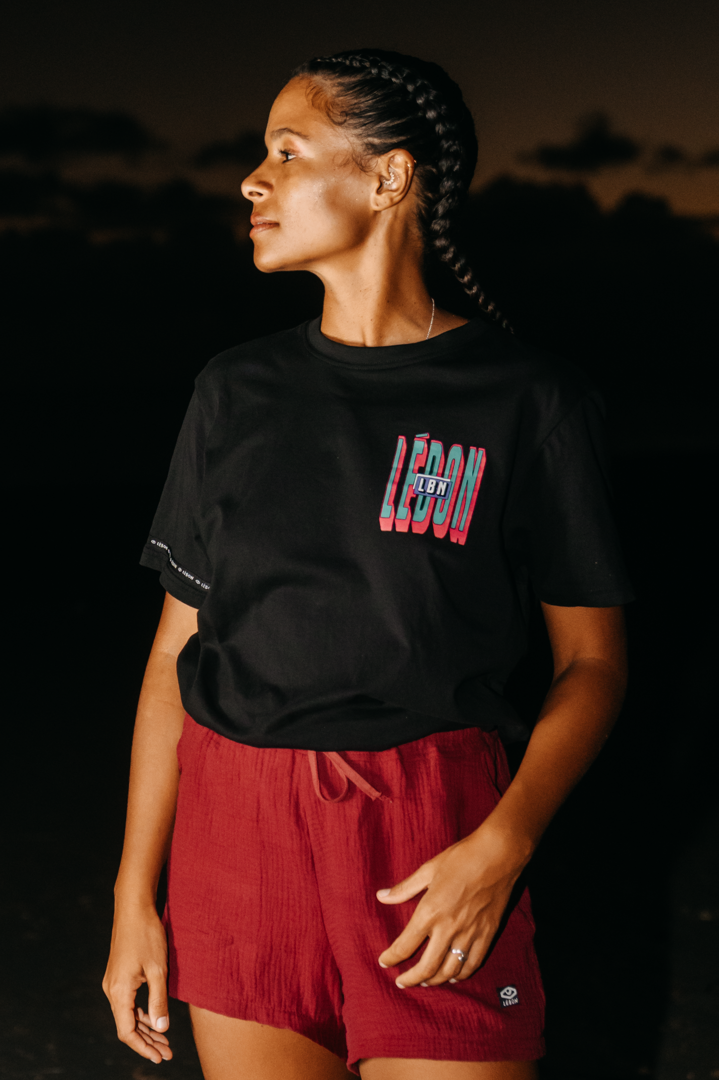 T-SHIRT LÉBON NOIR