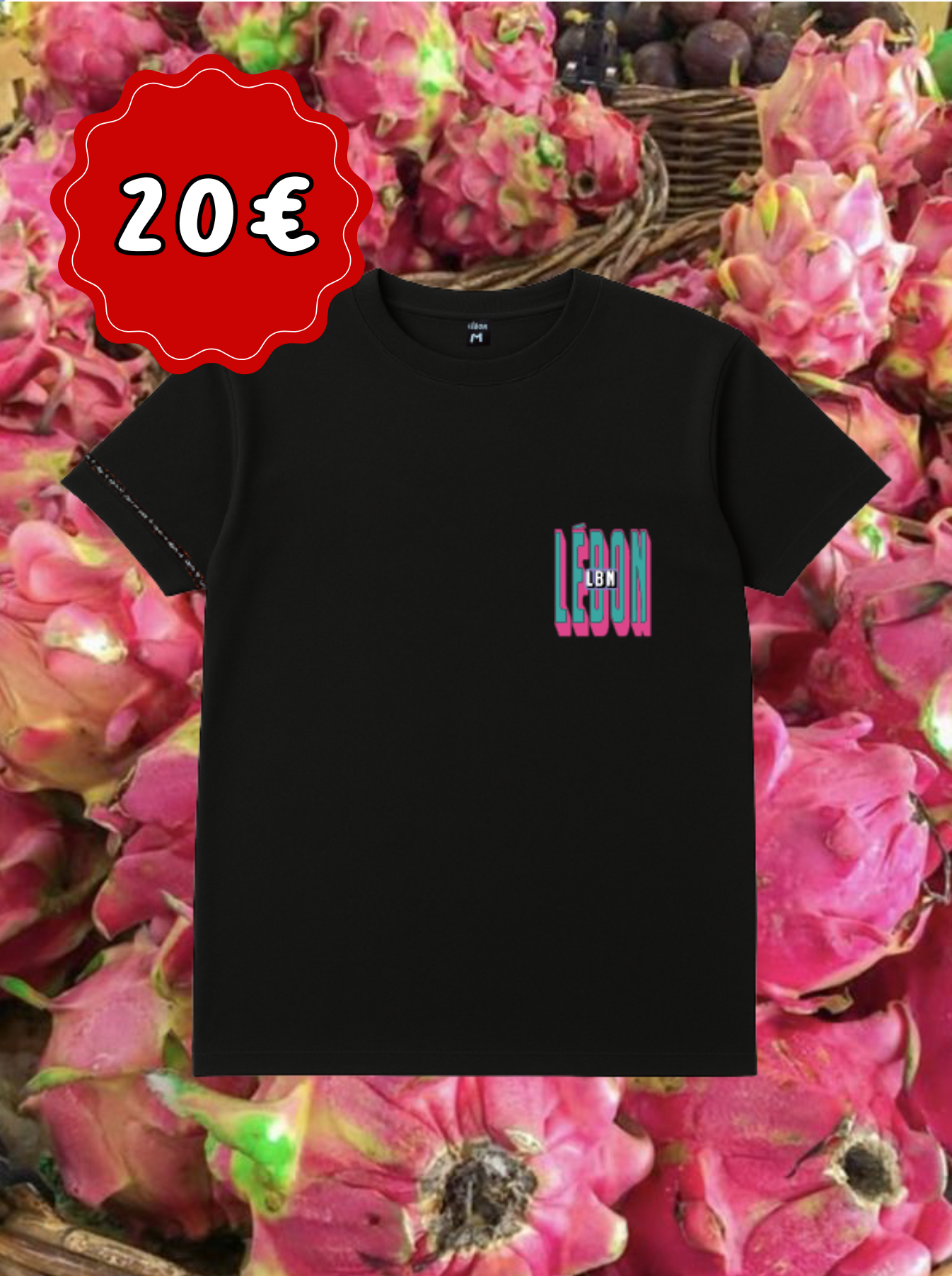 T-SHIRT LÉBON NOIR