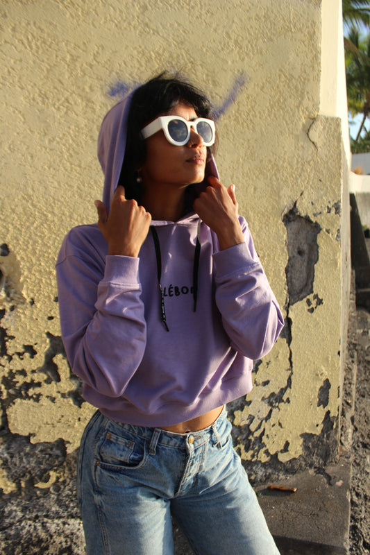 CROP SWEAT VIOLET